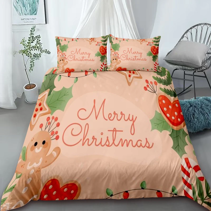 Комплект пододеяльников с рождественским мультяшным 3D комплектом постельного