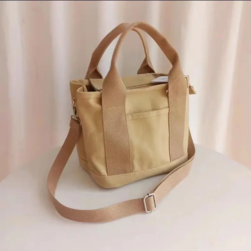 High quality portable canvas women's one shoulder bucket bag women's crossbody bag designer travel shopping bag mainly for women