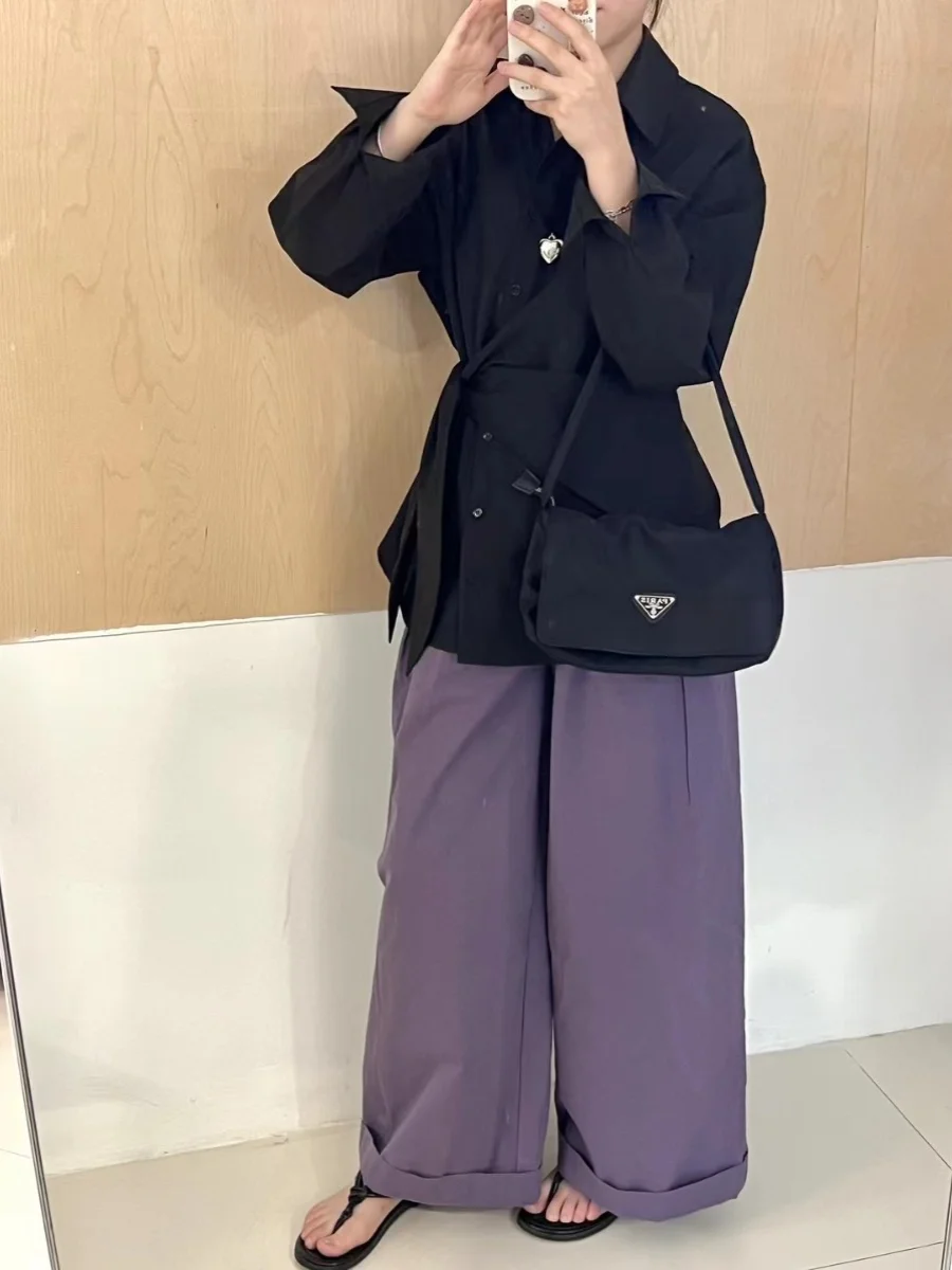 Женские рубашки с длинными рукавами Design Sense ранняя осень 2024 новая утягивающая