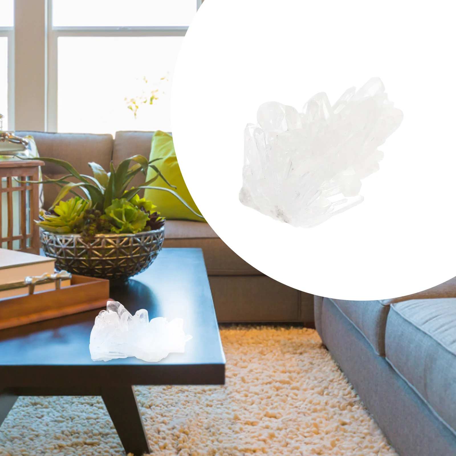 

Crystal Cluster Natural Specimen Crystals Ornament Geode Stone Decorative Collection Rough Irregular Gemstone Stones Retirement