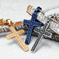 simple cross pendant men 316l stainless steel necklace link chain religion hip hop rap for friend jewelry best gift dropshipping
