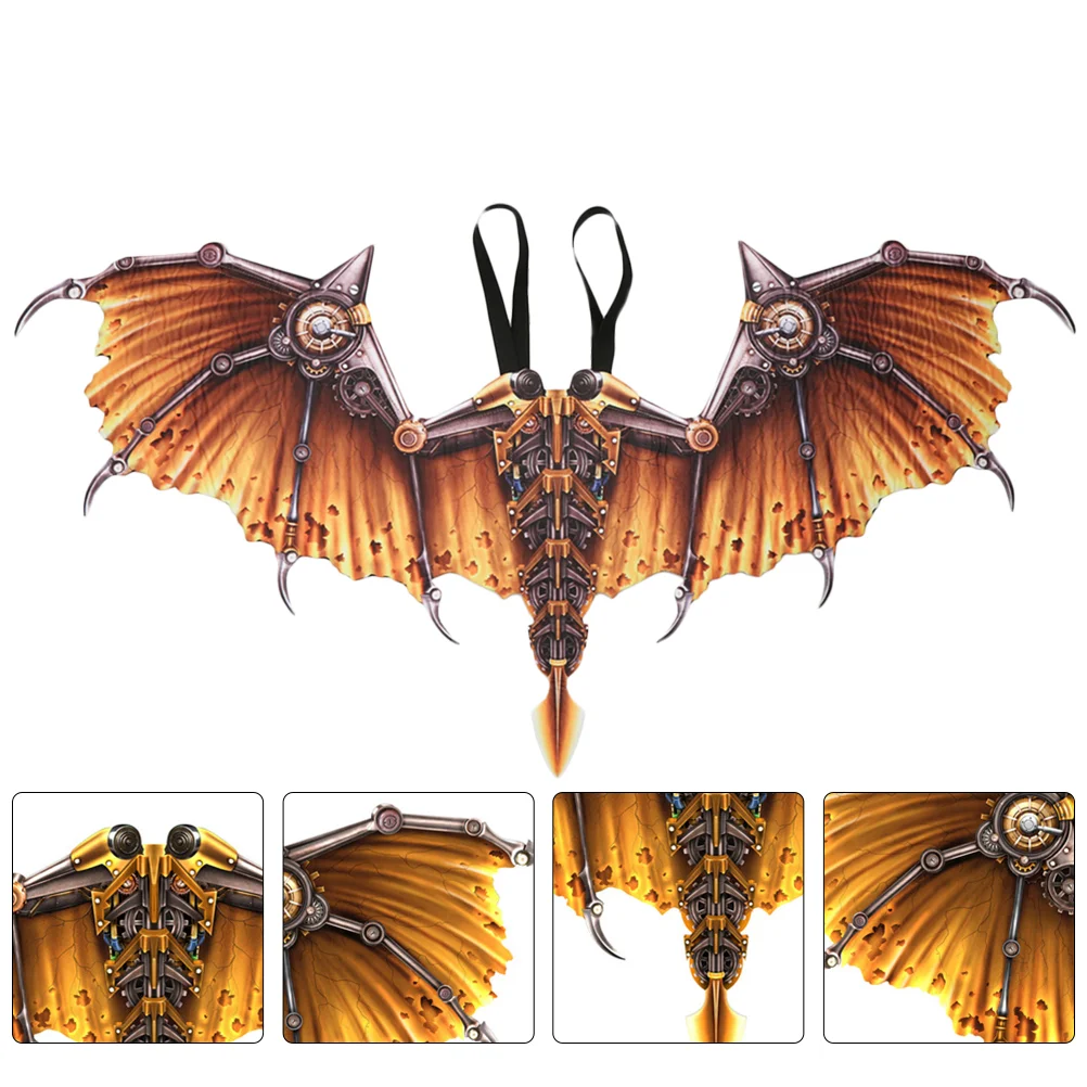 

Wings Props Halloween Role Play Steampunk Decorative Non-woven Stage Performance Party Dragon Fabric Colored Printing