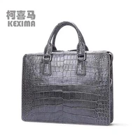 kexima gete new imported bay alligator belly estuarine crocodile skin man bag handbag leather crocodile skin business bag men