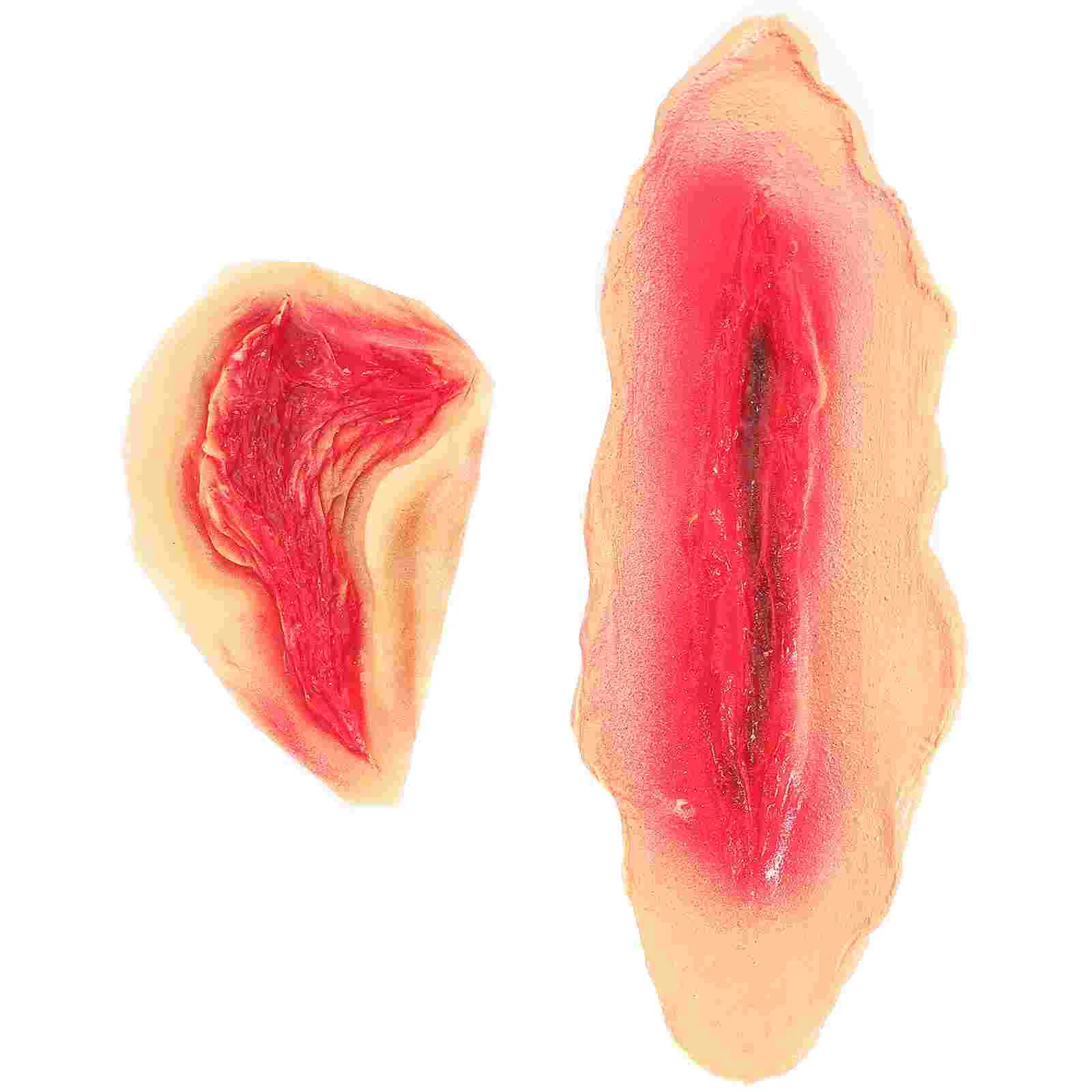 2 шт. школьный игровой реквизит наклейка на лицо ужасные наклейки временная рана