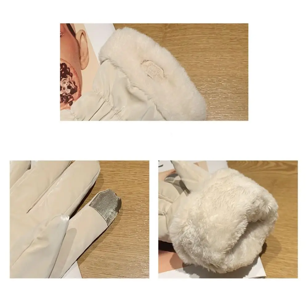 Новые зимние пуховые хлопковые перчатки плюшевые флисовые для холодной погоды