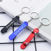 colorful scooter keychains casual metal trinket couple skateboard keyring holder souvenir keychain jewelry gifts