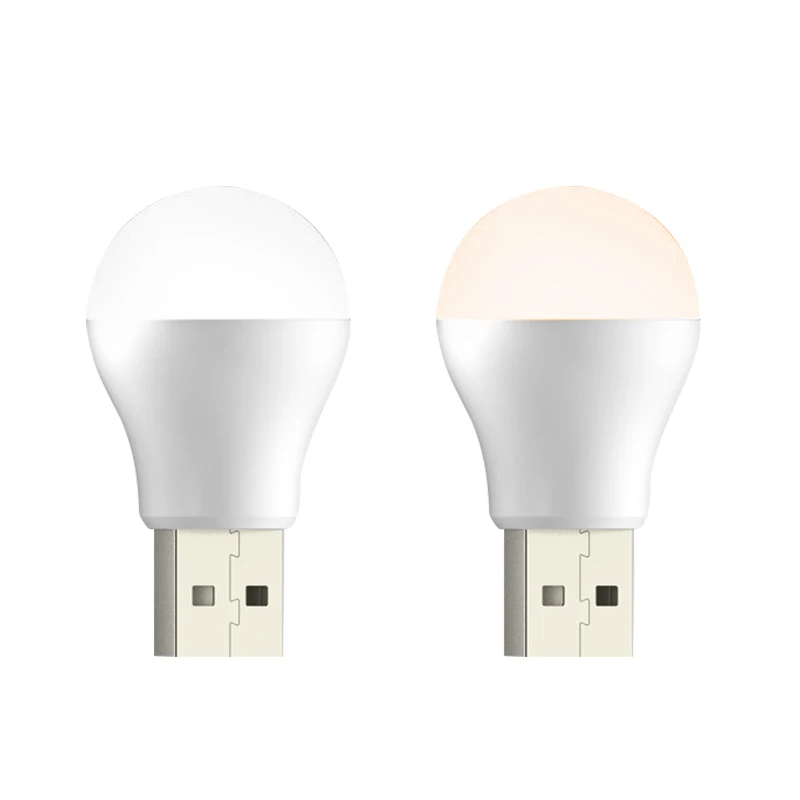 

2pcs/pack Led Bedside Mobile Power USB Night Light Plug In Eye Protection Bathroom Round Small Portable Reading Dorm Nursery