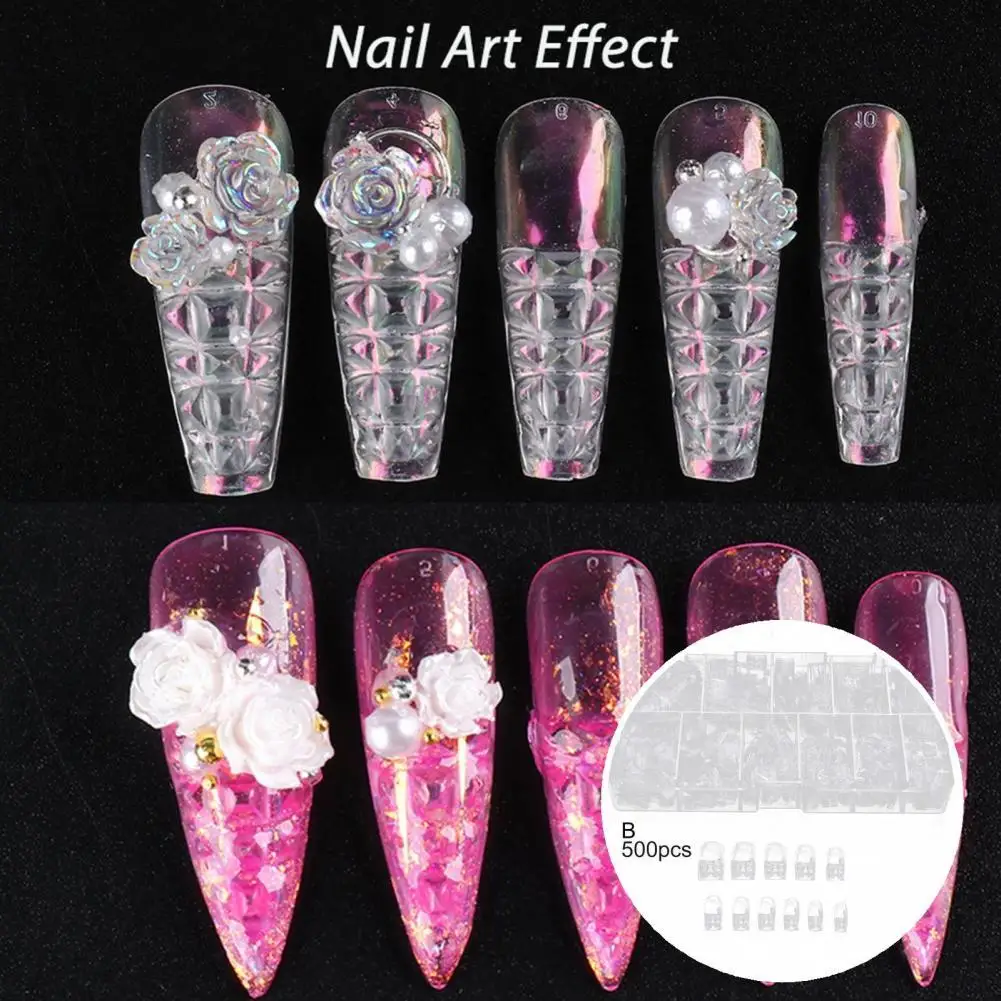 

Quick Building Convenient Full Cover Fake Nail Artificial Sculpted Mold for Girl