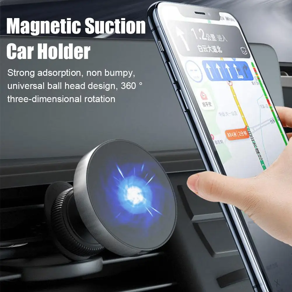 

Magnetic Car Phone Holder Stand Magnet Car Mount Support GPS Mobile Bracket in Car For iPhone 14 13 12 11