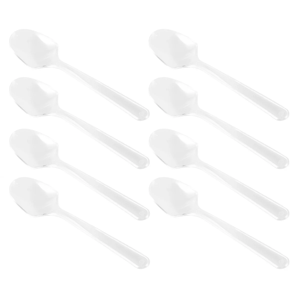 

100 Mini Transparent Spoons Flatware Spoons for Jelly Dessert Appetizer