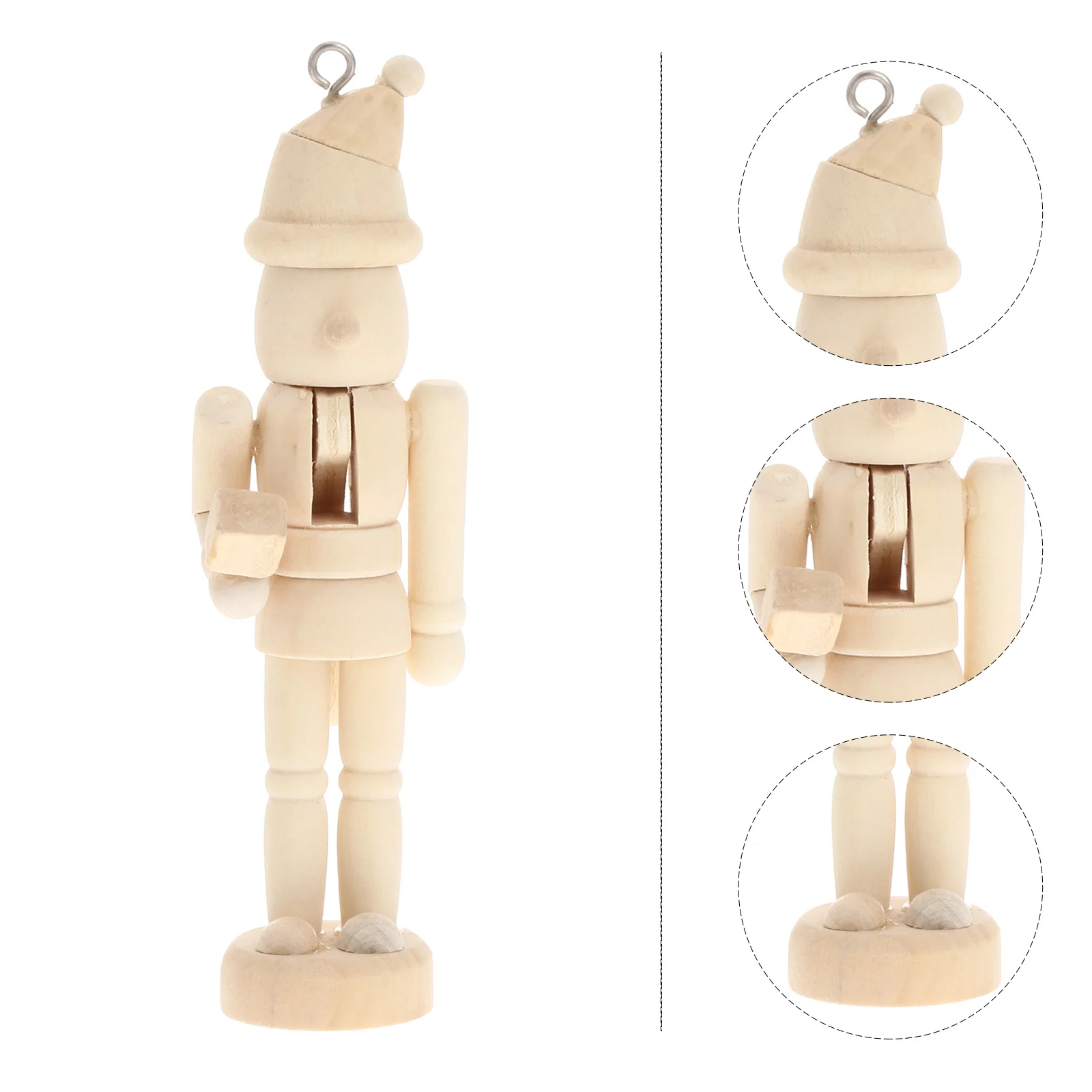 

Nutcracker Wooden Soldierchristmas Unfinishedpigment Xmas Unpainted Blank Figurines Peg People Set Puppet