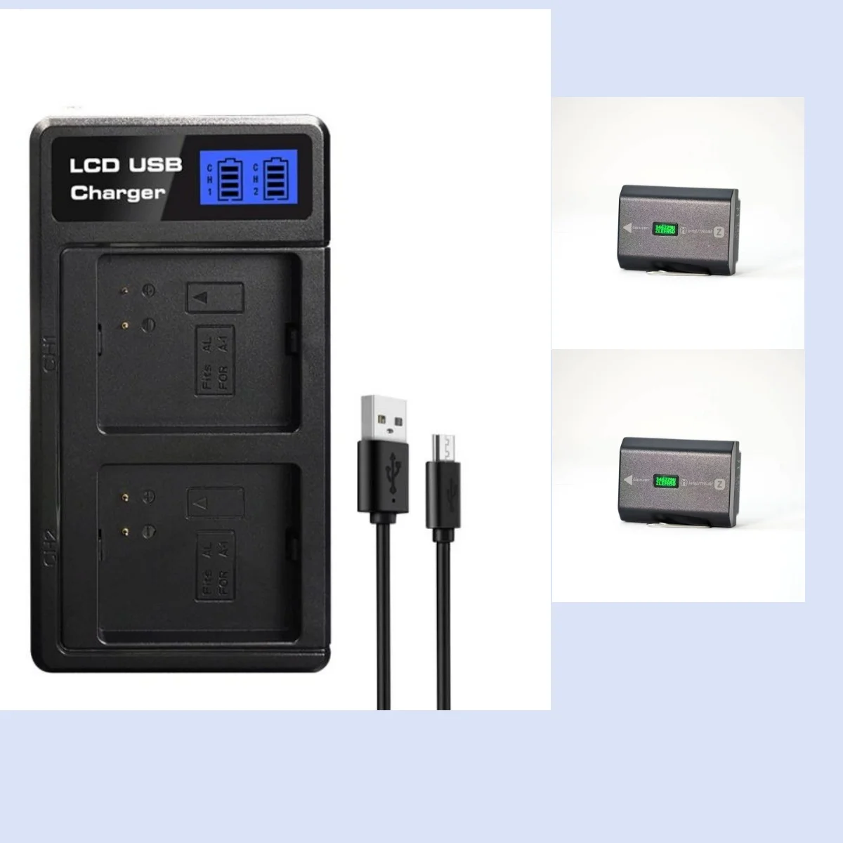 Аккумулятор для камеры Sony A9 II/A7R IV/A7R III/A7R III/ILCE-9 IL CE-7RM3 LED USB