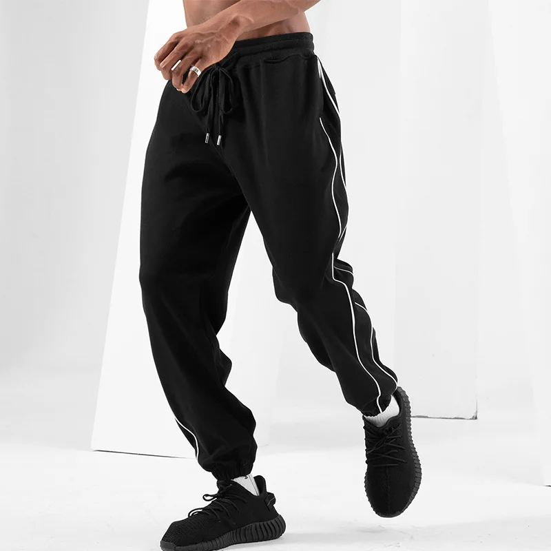 

HOUZHOU Men Sweatpants Sports Pants Fitness Training Running Male Trousers Jogging Pants Sportswear Man Workout Breathable