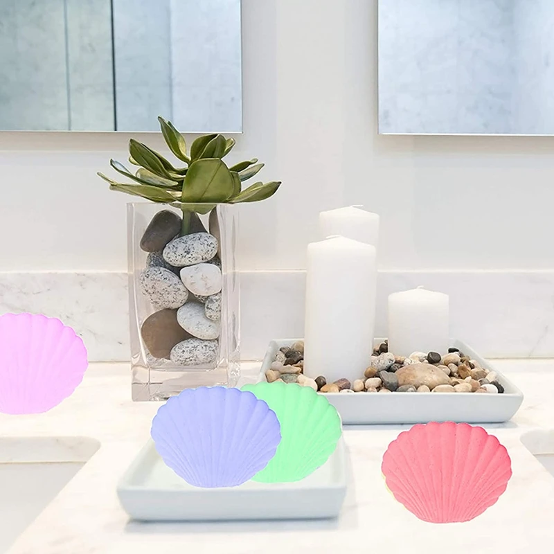 Форма в форме свечи форма виде ракушки с 10 штуками фитили Пластиковая для мыла