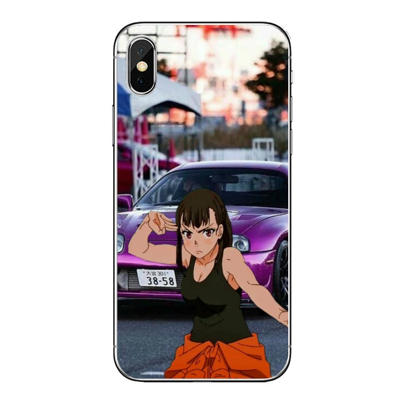 Ультратонкий чехол для телефона с аниме девушкой JDM спортивный автомобиль Дрифт
