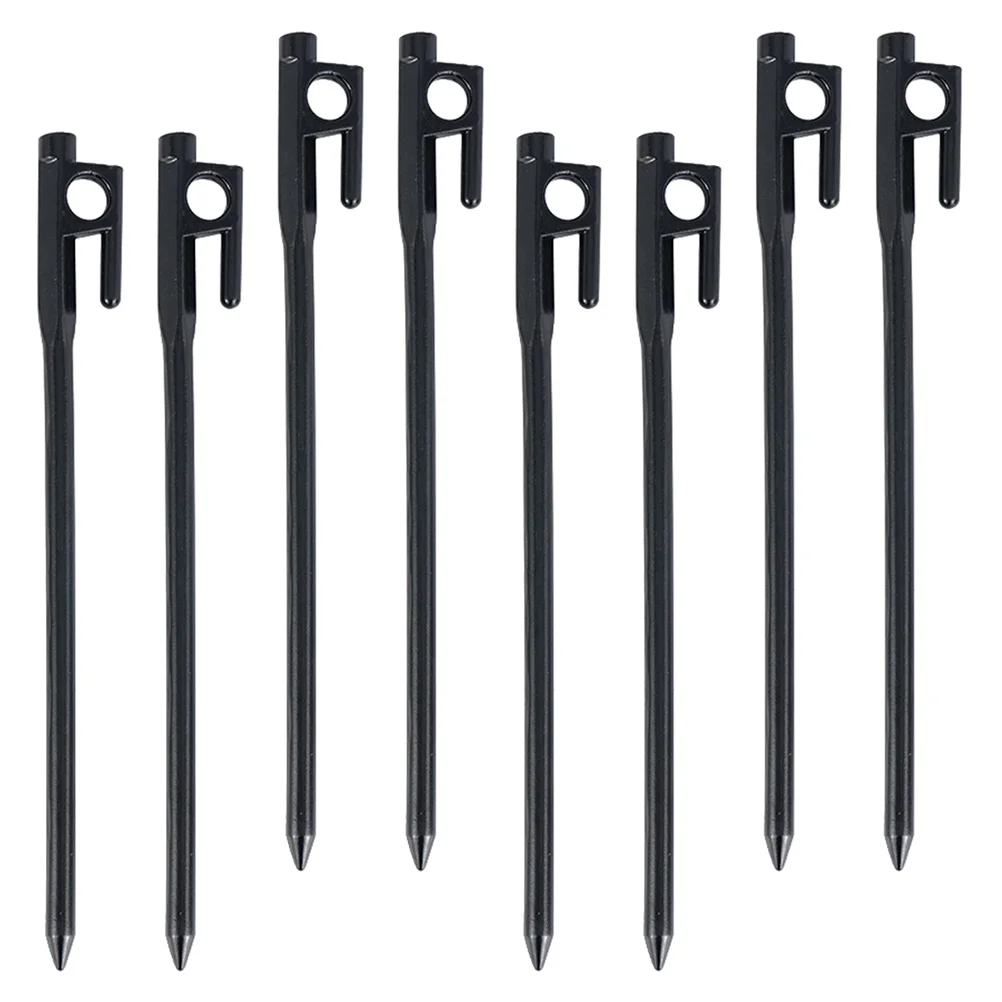 

8 Pcs Tent Pegs Beach Garden Stakes Awning Rope Fixing Nails Cast Iron Steel Ground Canopy