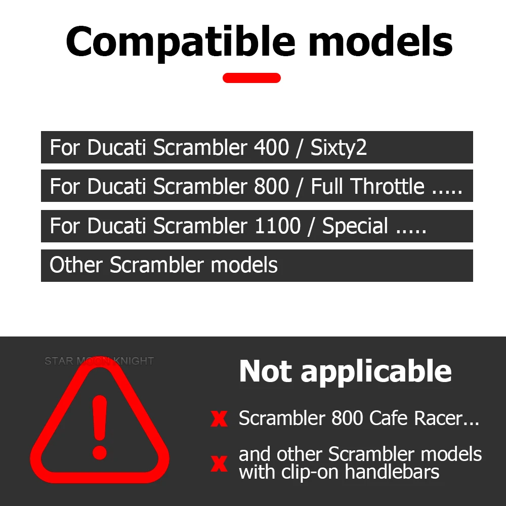 Крепление-адаптер на руль для Ducati Scrambler 1100 400 800