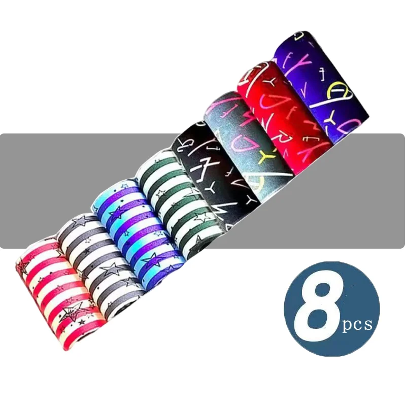 8PCS Man Underwear Sexy Lingerie Print Underpants Comfortable Shorts Man Large Size Boxers Polyester Male Panties