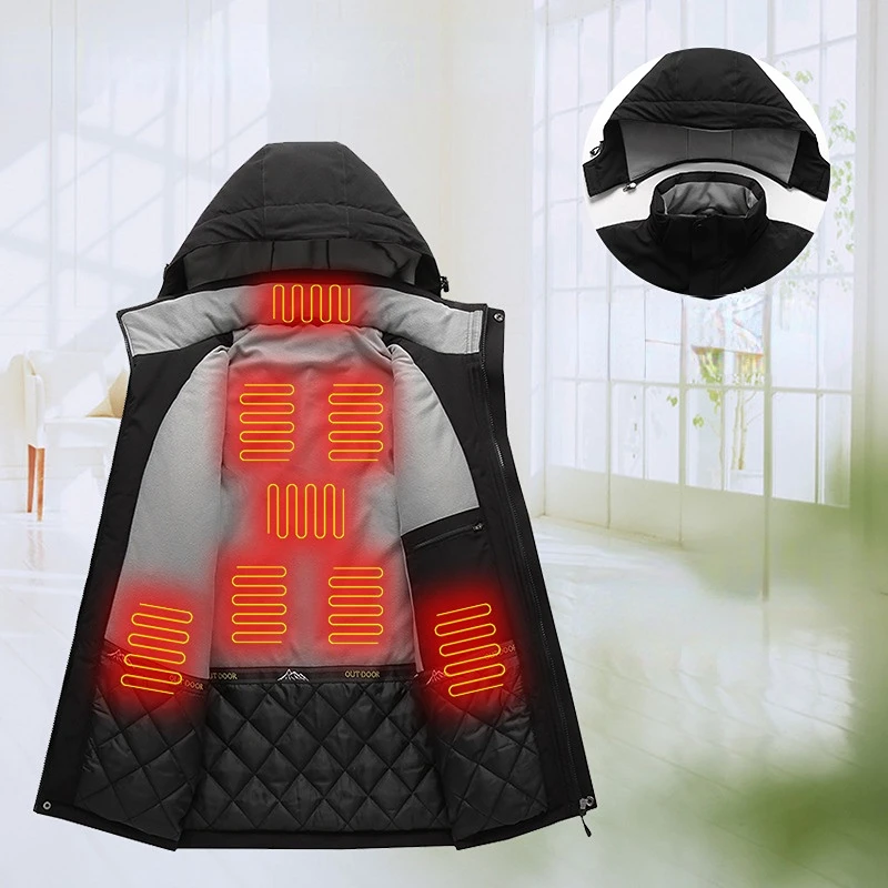 Smart Cotton Jackets Heating Rushing Jacket Winter USB Electric Heating Clothing Men Women Outdoor New Multi-color Fashion Warm