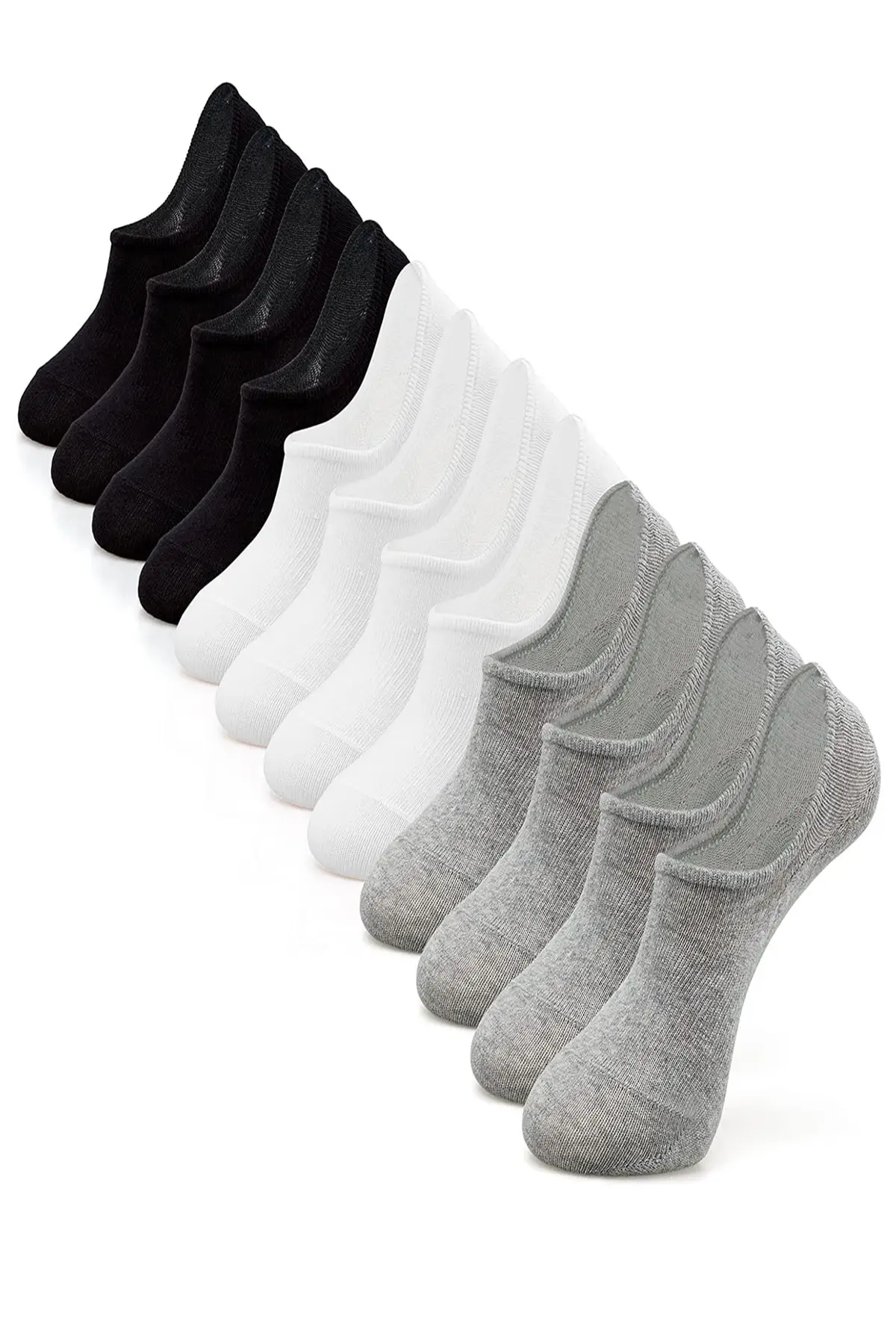

Unisex 12 Pairs Cotton Invisible Sneakers Socks Colorful