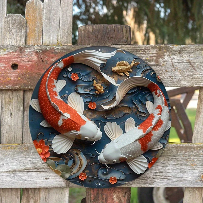 Алюминиевый металлический знак 2D круглый венок с логотипом украшение для