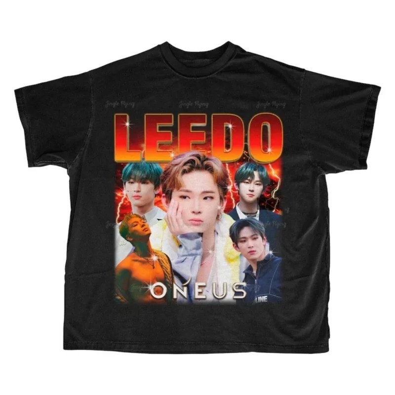 Oneus Leedo Ретро 90-х годов Bootleg Shirt Kpop Футболка Рубашка Подарок для нее или него