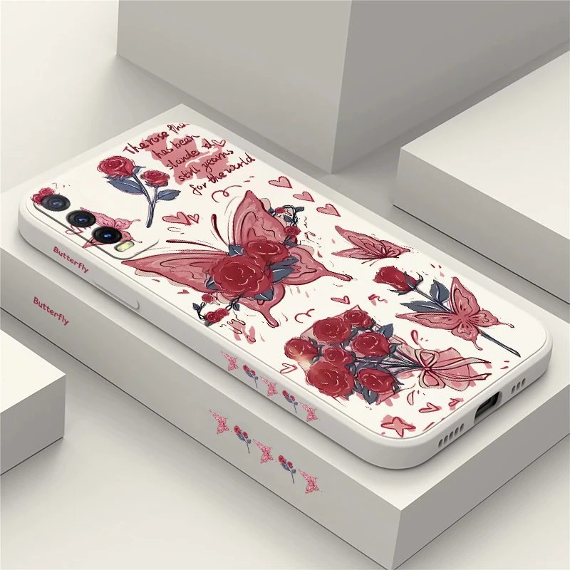 Cute Love Heart Butterfly Phone Case For Vivo Y53S Y52 Y51 Y51A Y50 Y36 Y35 Y33T Y33S Y33 Y31 Y30G Y30I Y30 Silicone Soft Cover