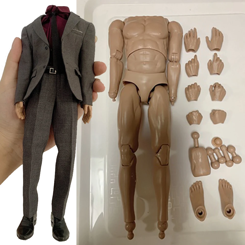 Toy center-figura de acción a escala 1/6 para hombre, Caballero Tony Grey, traje de soldado, modelo de ropa, cuerpo de 12 pulgadas, muñecas para colección de Hobby
