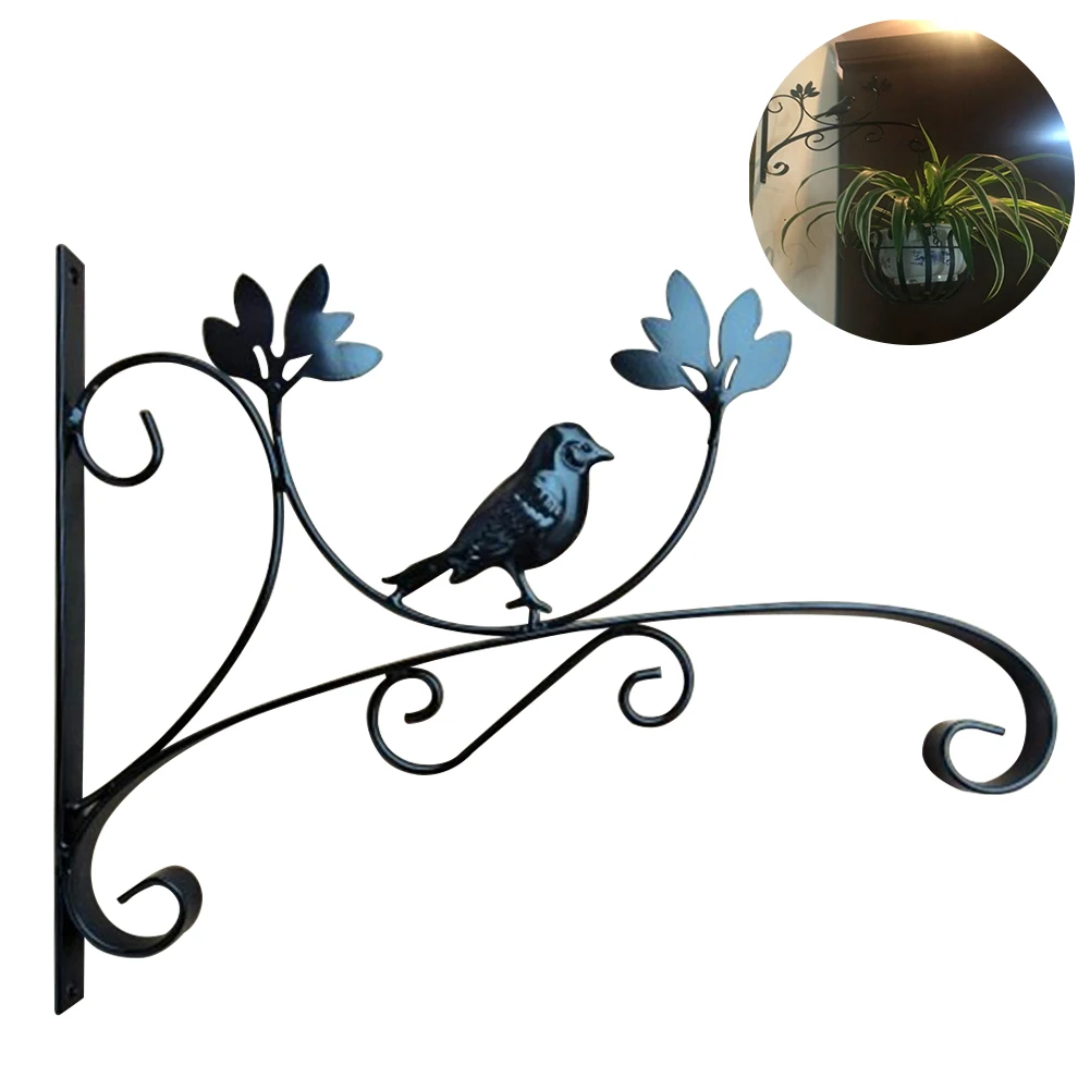 

Stand Wall Mounted Landscaping Romantic Plants Garden Iron Flower Pot Holder Bracket Decor Hanging Basket Animal Shape Classic