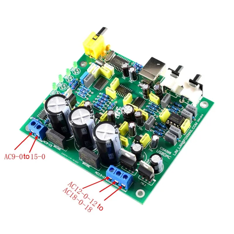 DLHiFi LJM CS4398 CS8416 DAC с USB коаксиальным входом 24 бит 192K декодер DIY Kit готовая плата для