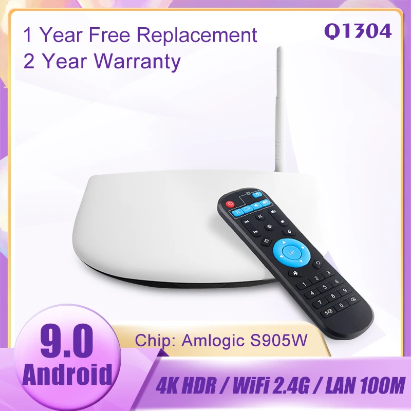 

Приставка Смарт-ТВ Leadcool Q1304, Android 9,0, Amlogic S905W, 4K, HD, 2,4 ГГц, Wi-Fi, 1 ГБ, 8 ГБ, 2 ГБ, 16 ГБ