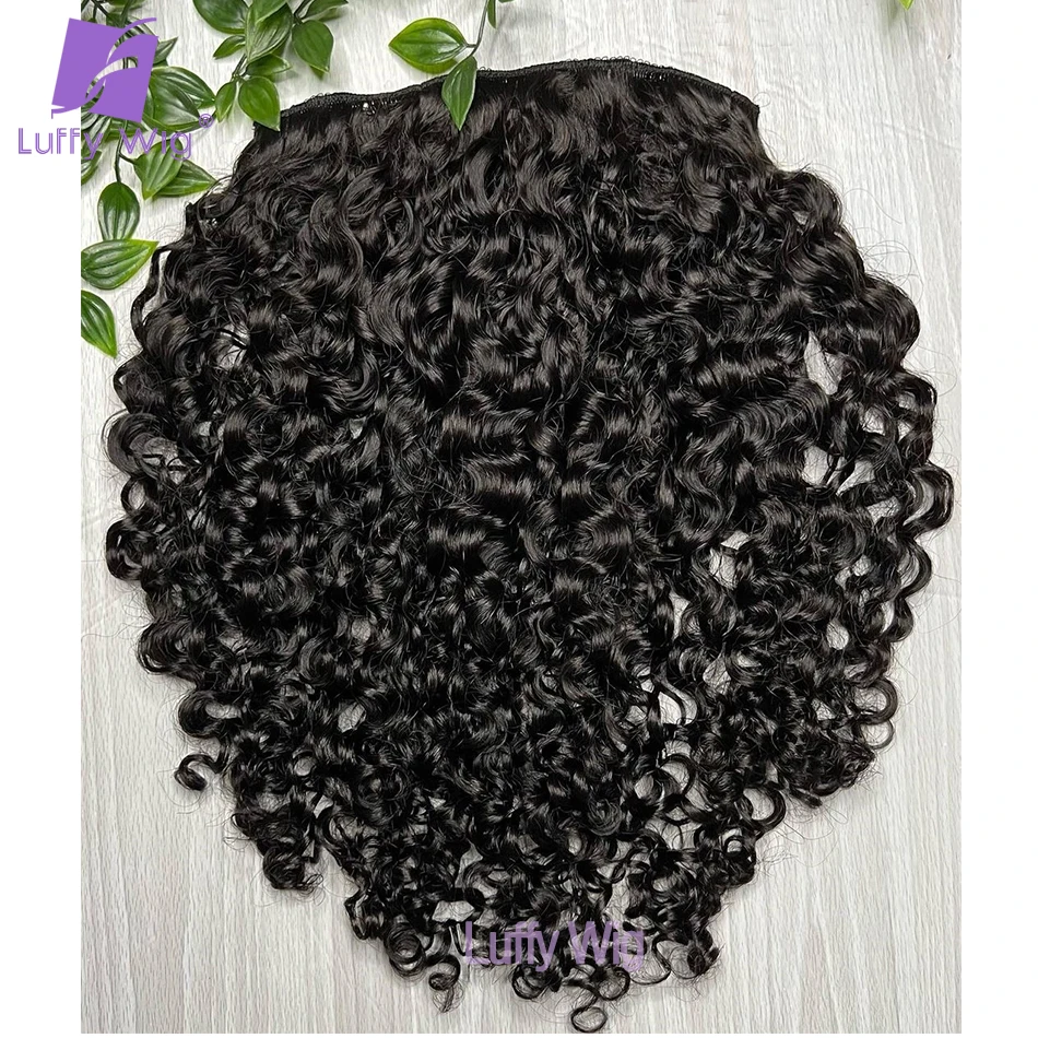 

Afro Kinky Clip In Human Hair Extensions Brazilian Remy Hair Kinky Curly Clip Ins Bundles 70g/set 8pcs Natural Black Luffy