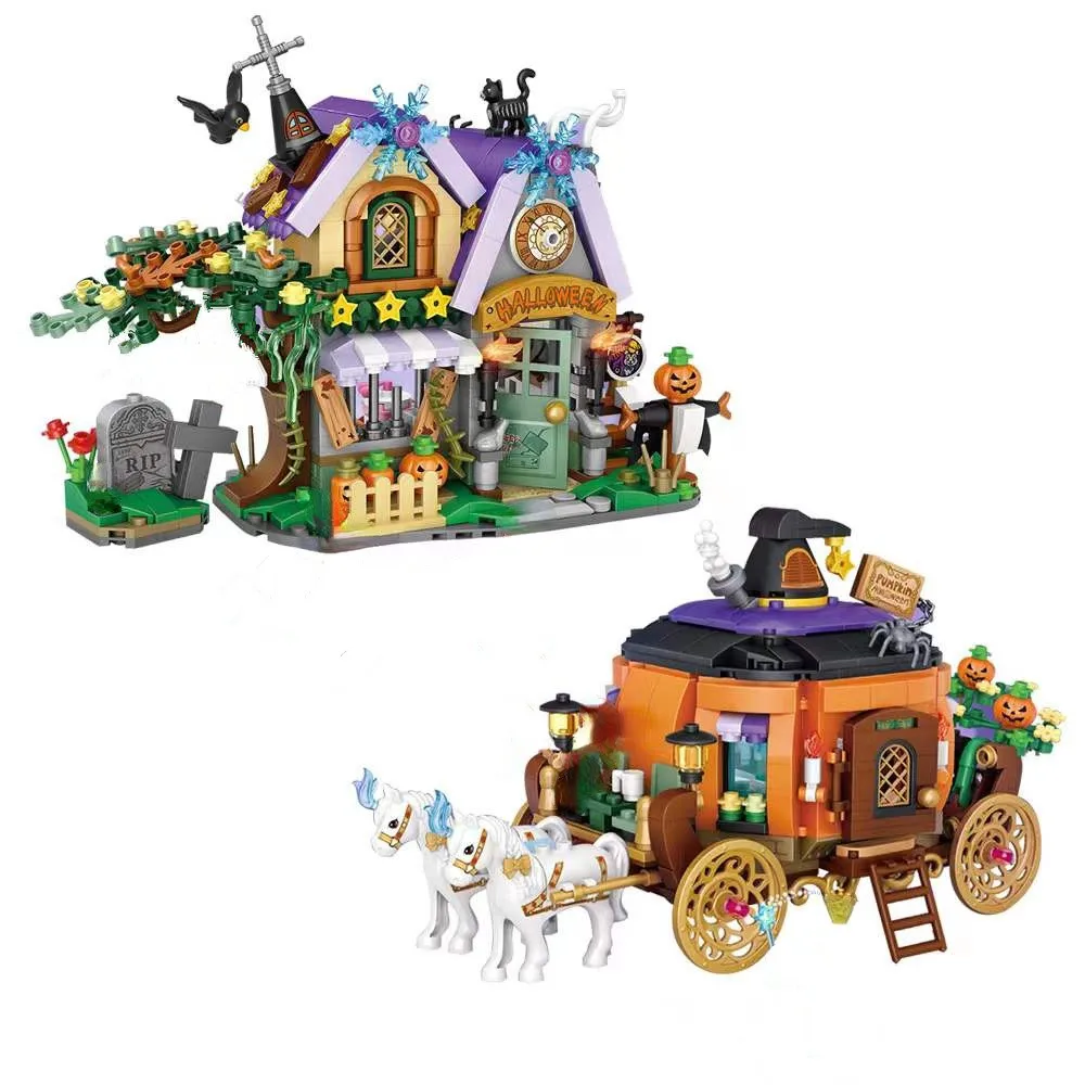 

mini Blocks Kids Building Bricks Boys Toys Halloween Puzzle Girls Gift