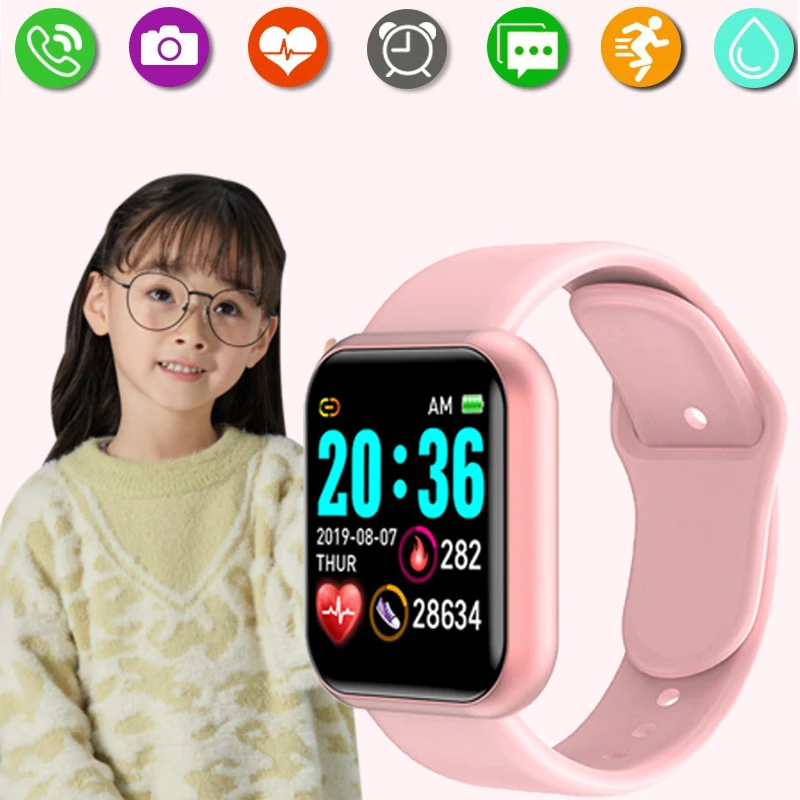 

Connected Watch Child Children Smart Watch Fitness Tracker Sport Heart Rate Monitor Blood Women Bracelet Y68 Boy Girl Watches