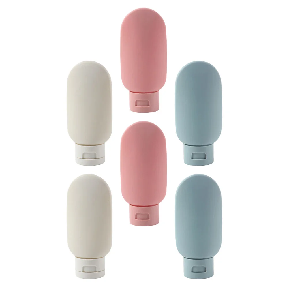 

6 Pcs Travel Bottle Toiletries Container Refillable Sub Small Containers Toiletry Silica Gel Leakproof Silicone Liquid