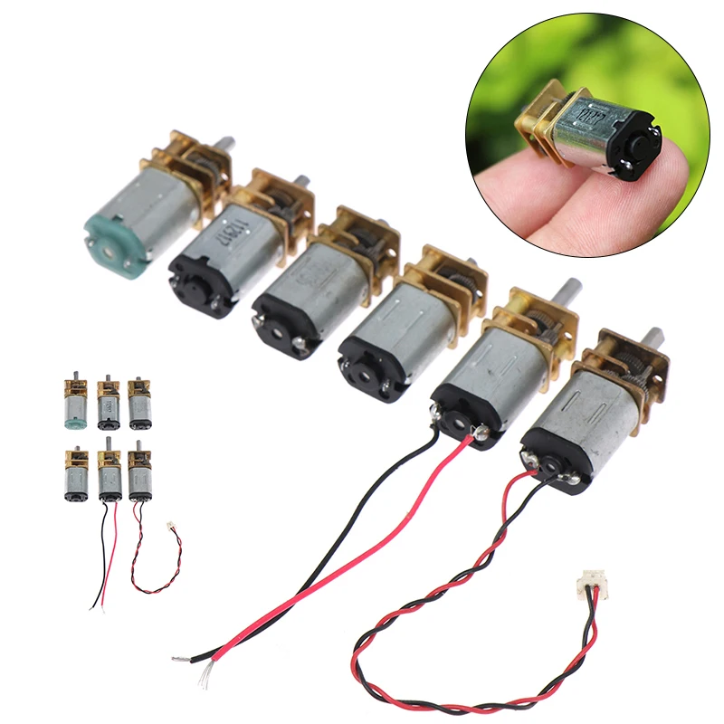 Редукторный электродвигатель Micro N20, постоянный ток, 3-6 в, 5 В, 28 об/мин, 60 об/мин, 110 об/мин, 300 об/мин, медленная скорость, полностью металлический редуктор, Электрический мотор «сделай сам», игрушка