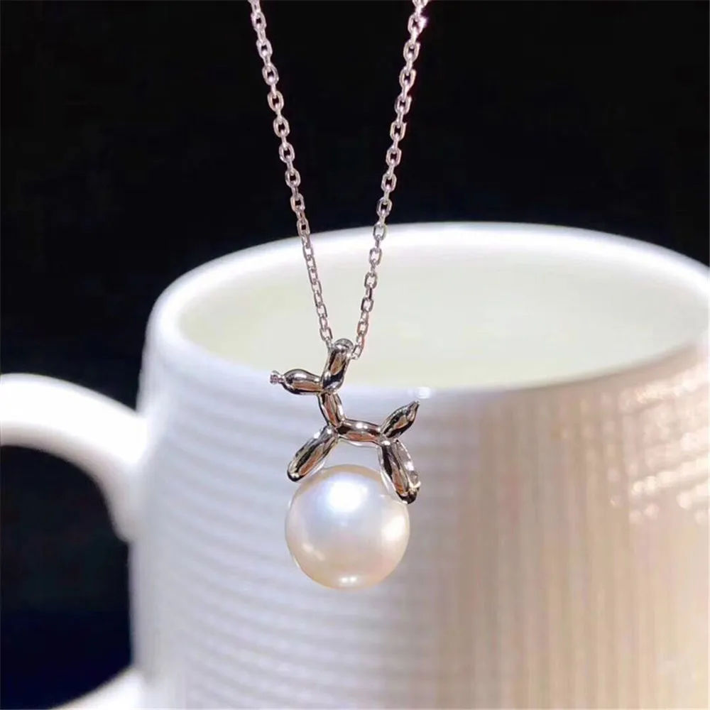 DIY pearl accessories 925 silver Blank pearl Sets of Chain Setting Base empty pendant chain with