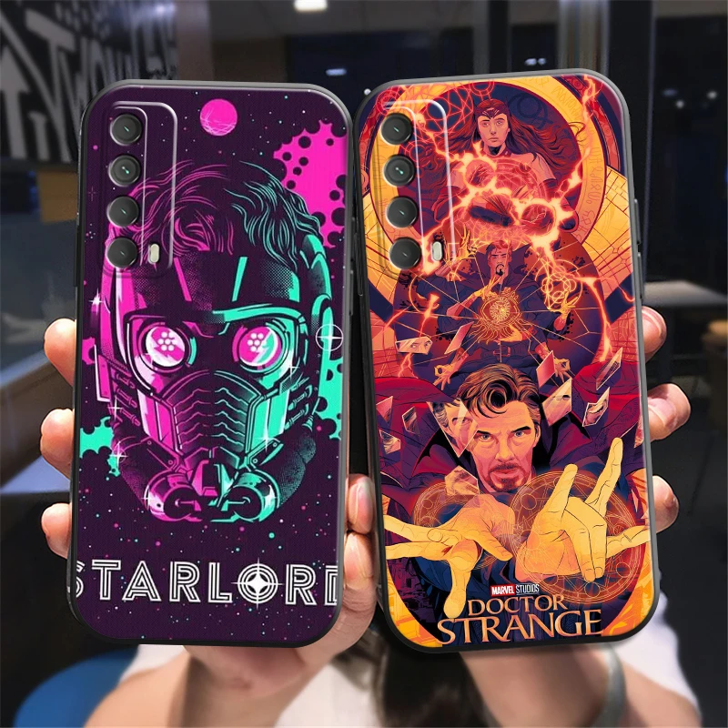 

Popular Marvel Phone Case For Huawei P Smart Z 2019 2021 P20 P20 Lite Pro P30 Lite Pro P40 P40 Lite 5G Funda Black
