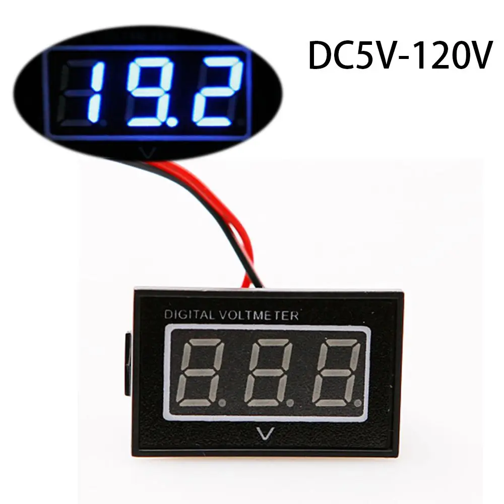 

Цифровой измеритель напряжения с низким пусковым напряжением, синий/зеленый/красный, 24 В, 36 В, 48 В, 5-120 в