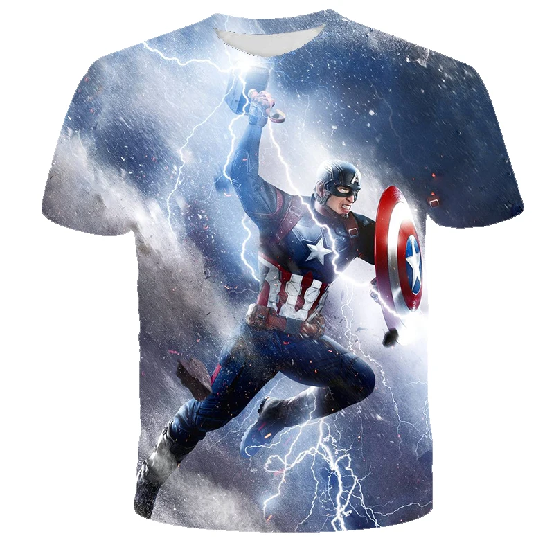 Мужская одежда Marvel Мстители новинка 2021 года летняя футболка с коротким рукавом и