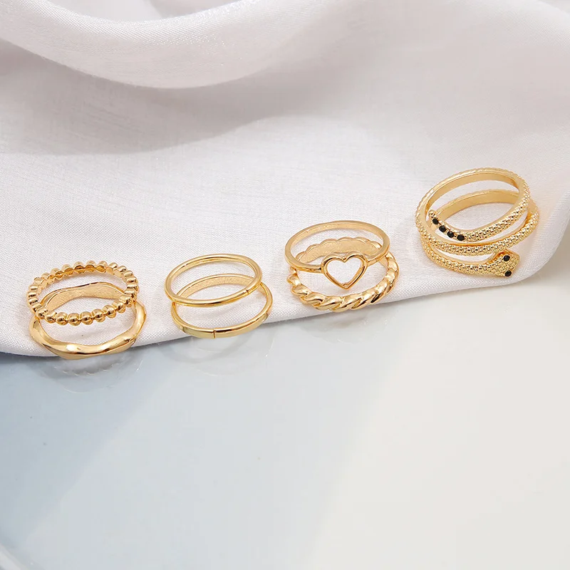 ZYZQ в стиле ретро Женское кольцо геометрический открытый индекс обручальные