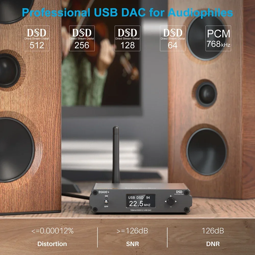 Фото Новый Lavaudio DS600+ USB ES9038Q2M HiFi DAC: настольный декодер-предусилитель с AptX-LL/HD и LDAC, Bluetooth 5.0 аудиоприемник №2