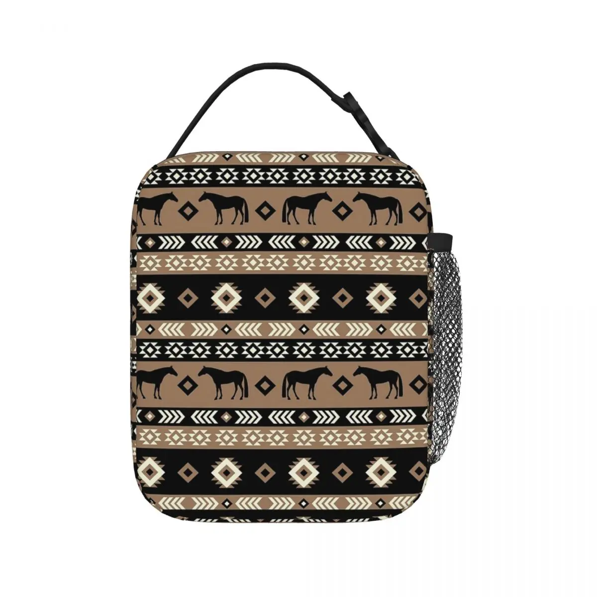 

Tribal Horse Pattern Insulated Lunch Bags Waterproof Picnic Bags Thermal Cooler Lunch Box Lunch Tote for Woman Work Kids School