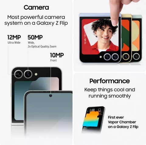 Смартфон Samsung Galaxy Z Flip6, 12/256ГБ, 12/512ГБ, global, Б/у