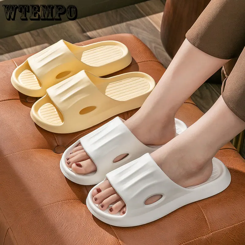 Slippers Non-Slip Flip Flops Plus Size Soft Sole Eva Indoor Slides Home Thick Platform Sandals Bathroom Bathing Shoes Wholesale