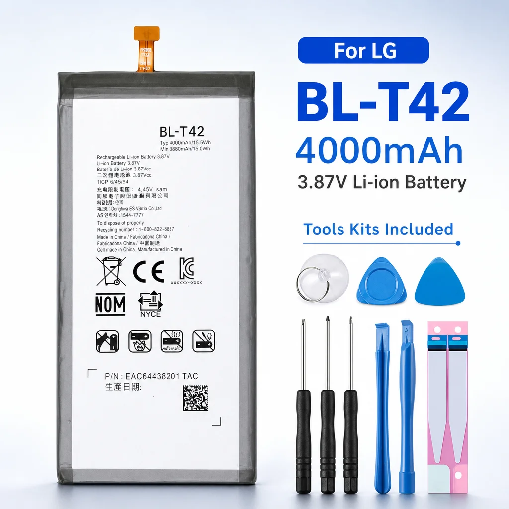 Фото Сменная батарея для LG BL-T42 4000 мАч для LG V50 ThinQ 5G LM-V500 V500N V500EM V500XM + инструменты №1