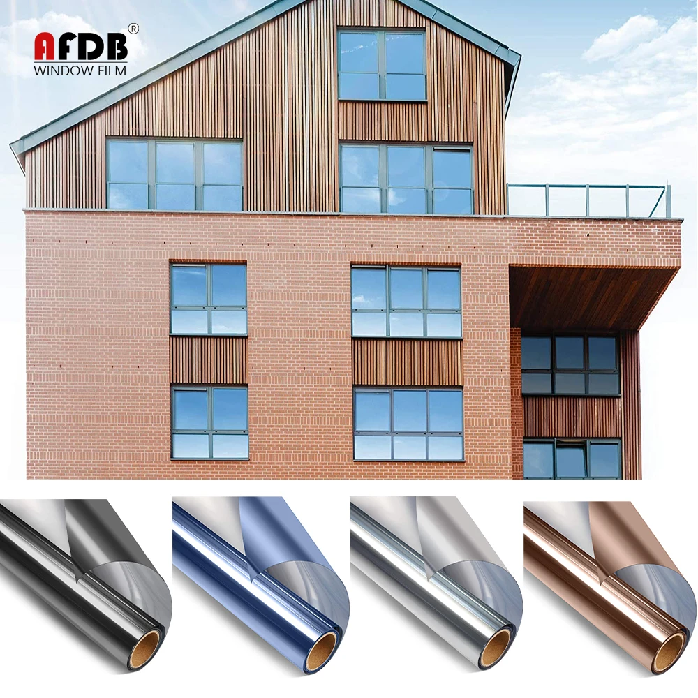 

One Way Mirror Window Film Thermal Insulation Glass Vinyl Self Adhesive Film UV Protection Privacy Solar Window Tint For Home