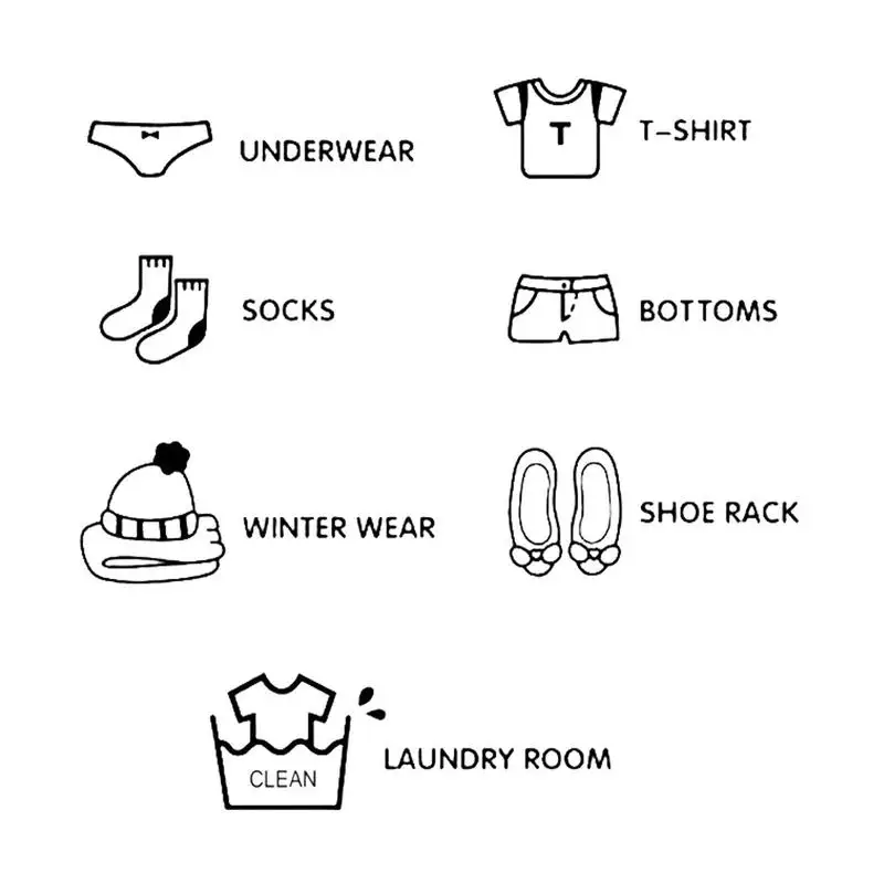 

1 Set Home Decor Wardrobe Logo Sticker Decal Bedroom Vinyl Art Mural Home Decoration Wall Sticker Room Decor Shoes Pasters