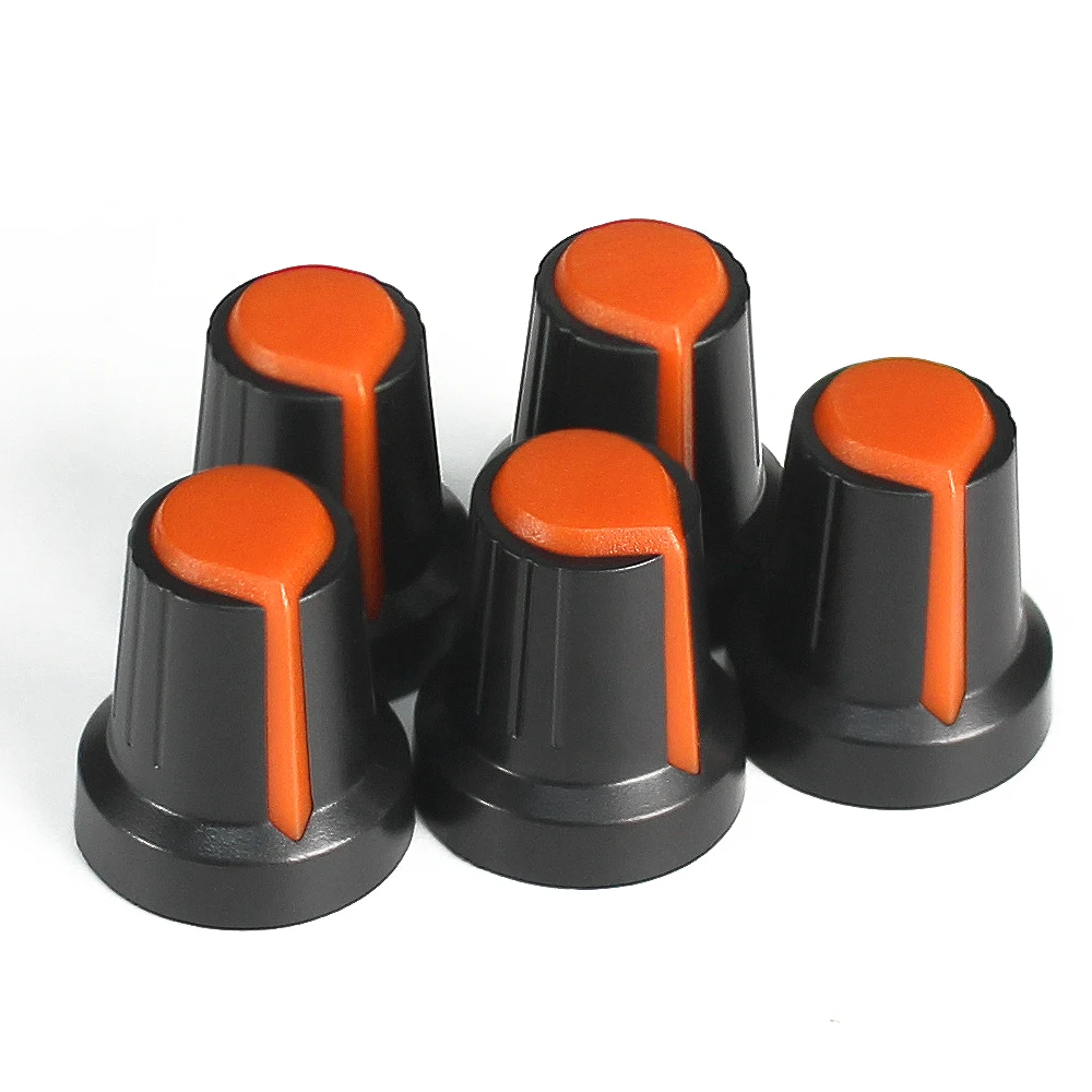 

5PCS WH148 Potentiometer Switch Knob Cap AG2 15*17mm Orange Plastic Knobs Plum Handle Kit