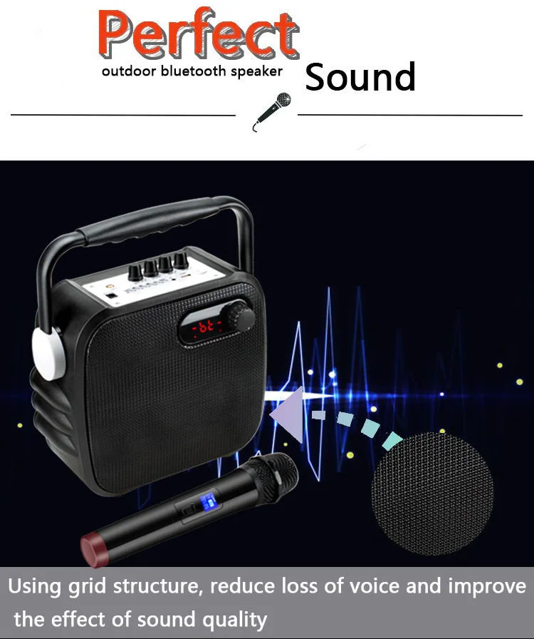 Musicity 50W Dj 10 Inch Bass Portable Outdoor Amplifier Trolley Pa System Party Karaoke Speaker | Speakers